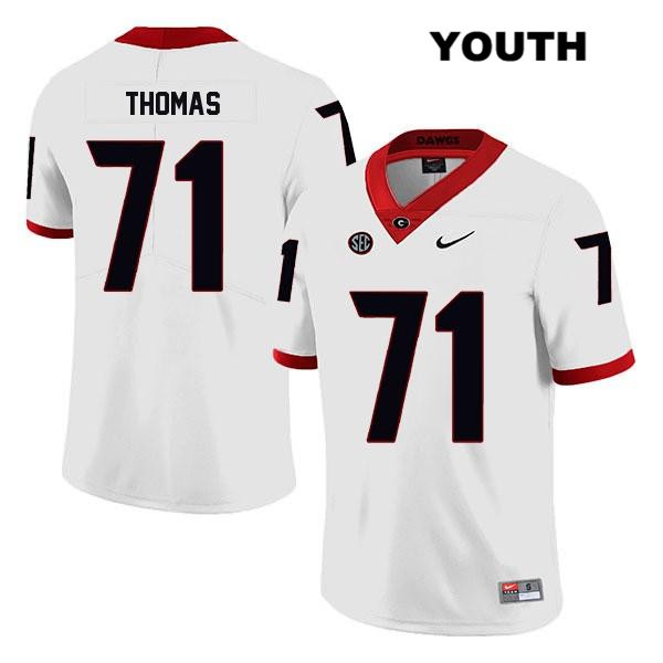 Georgia Bulldogs Youth Andrew Thomas #71 NCAA Legend Authentic White Nike Stitched College Football Jersey UGD7556OX